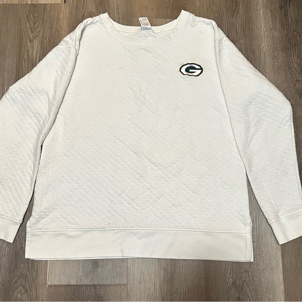 NFL White Quilted Crewneck Sweatshirt